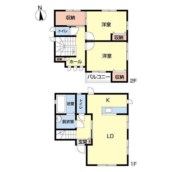 松戸市六実　中古戸建 間取り図画像