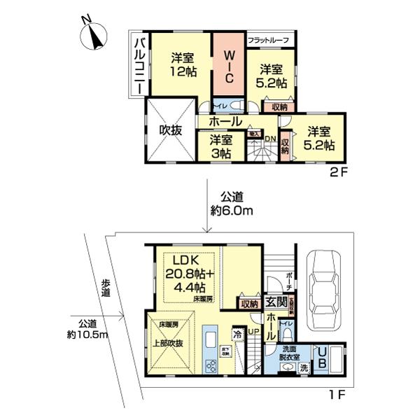 松戸市新松戸北１期　１号棟 間取り図画像