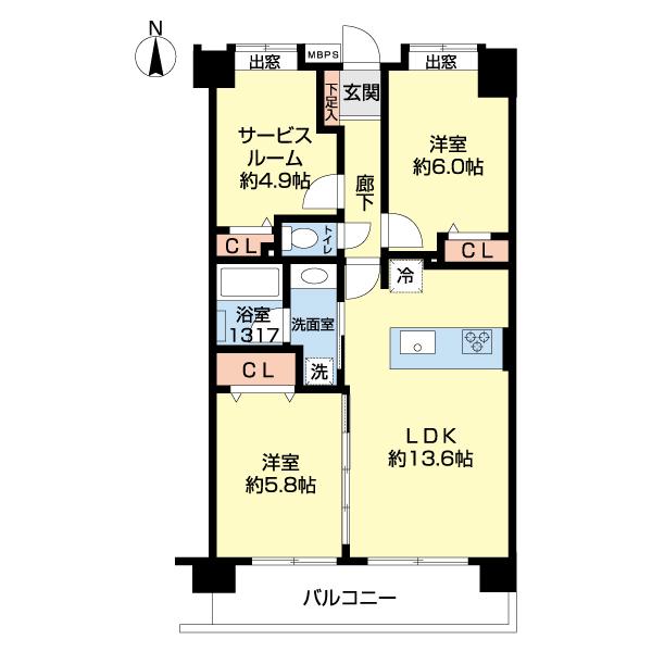 サンティール三鷹サウスウイング（0304） 間取り図画像