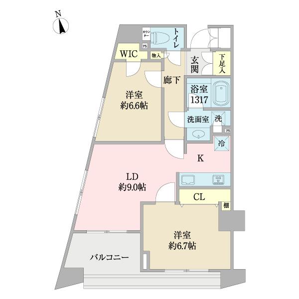 プラティーク三軒茶屋（1301） 間取り図画像