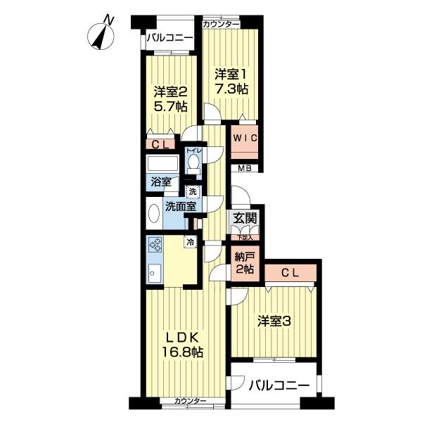セントラルパーク・ウエストＤ棟（0202） 間取り図画像