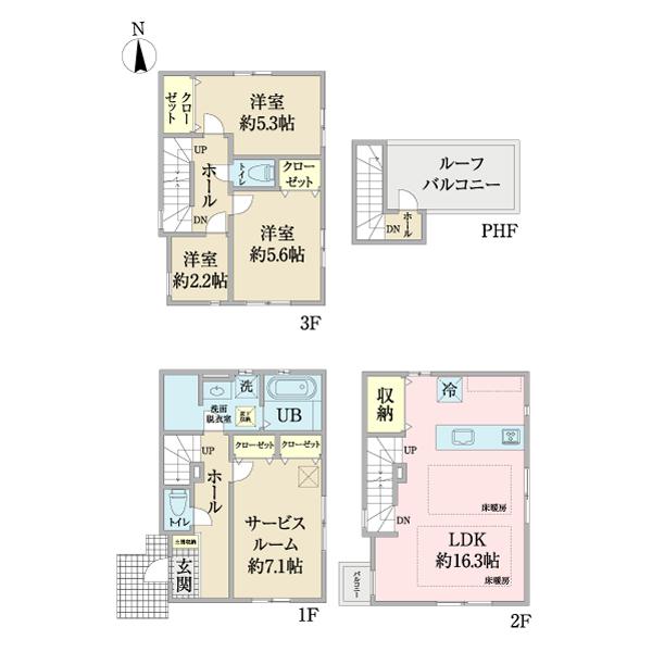 江戸川区南葛西５期　4号棟 間取り図画像