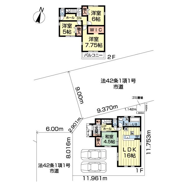 八潮市八潮７丁目　１号棟 間取り図画像