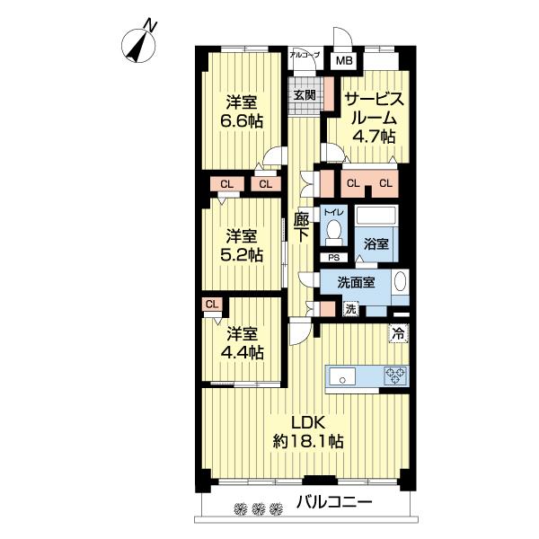 ライオンズマンション京成大久保第２（0203） 間取り図画像