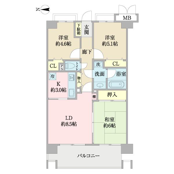 ロイヤルステージ東千葉（0703） 間取り図画像
