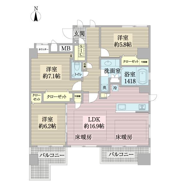 ル・シック千葉フロンテージ（1304） 間取り図画像