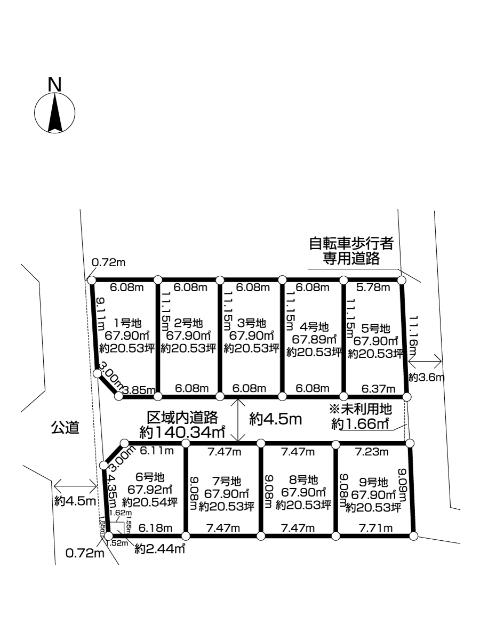 葛飾区西新小岩１５期４号地 区画図