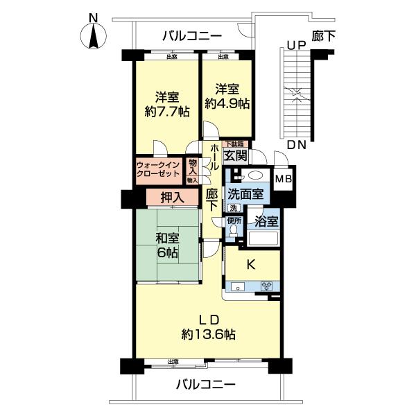 東急ドエルステージ２１　センターコート参番館 間取り図画像
