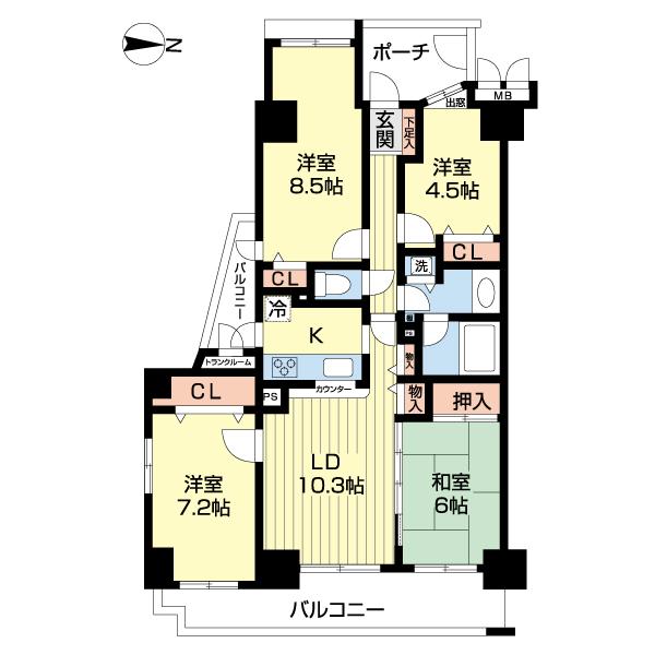 ベルシャトゥ立川 間取り図画像