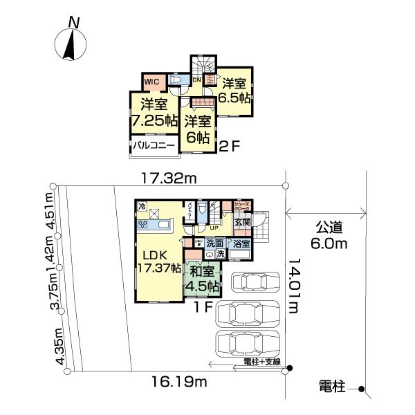 グラファーレ柏市布施新町１２期　１号棟 間取り図画像