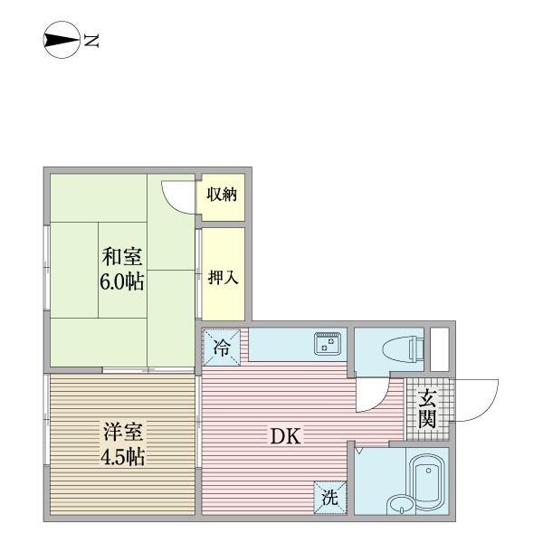 江戸川台アパート 間取り図画像