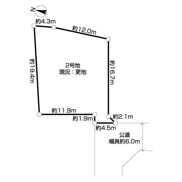 酒々井町伊篠売地 ２号地 区画図