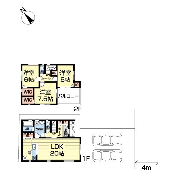 蕨市北町　２号棟 間取り図画像