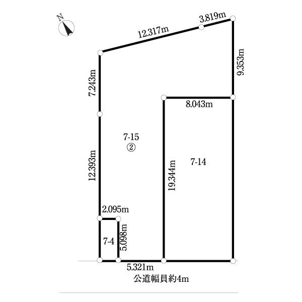 流山市鰭ケ崎1丁目土地 区画図