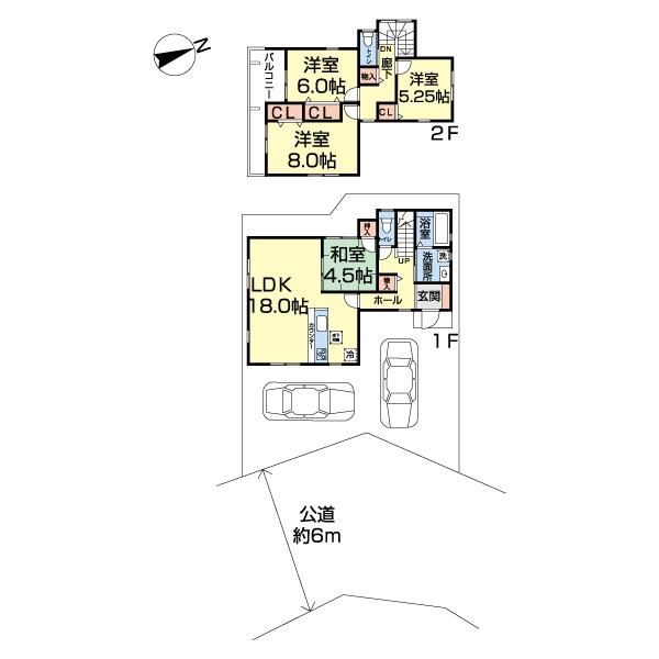 松戸市第３東平賀　５号棟 間取り図画像