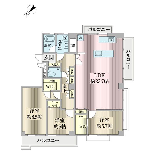 ニュー常磐松マンション（0500） 間取り図画像
