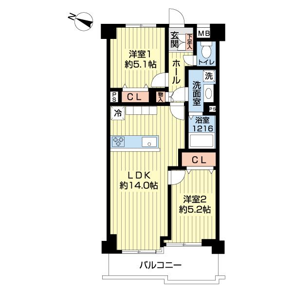 クリオ上大岡Ⅱ壱番館（0605） 間取り図画像