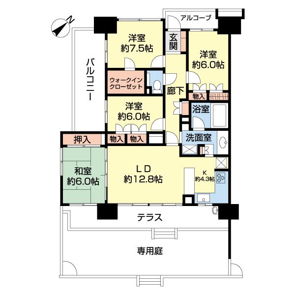 オーベルグランディオおおたかの森 間取り図画像