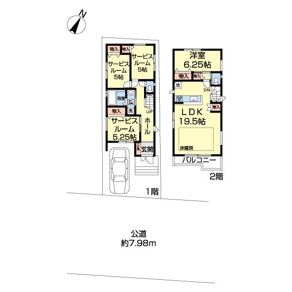 さいたま市南区文蔵５丁目　Ｄ号棟 間取り図画像