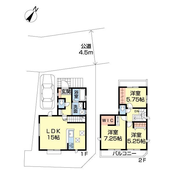 調布市深大寺東町４期　新築戸建 間取り図画像