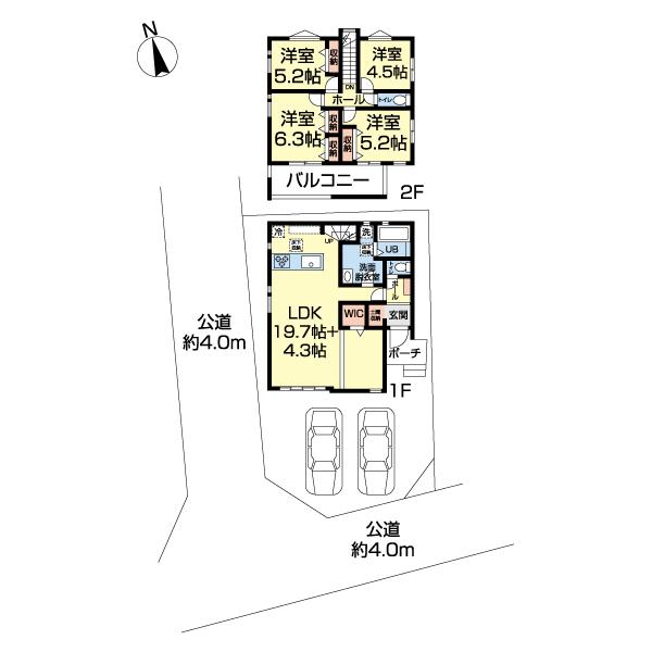 我孫子市並木１４期　１号棟 間取り図画像