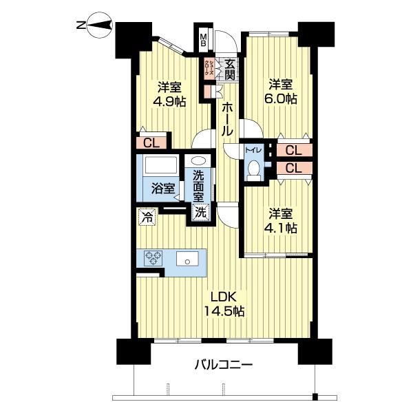 レーベンリヴァーレタワーザ・テラス（0703） 間取り図画像