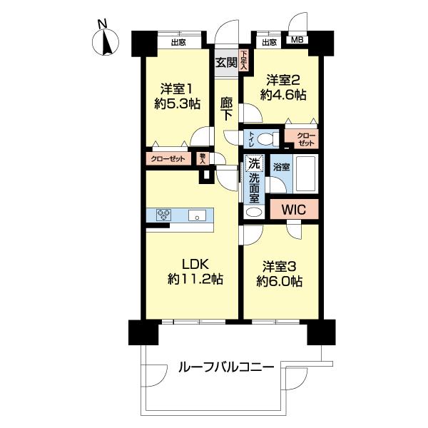 ライオンズマンション板橋徳丸 間取り図画像