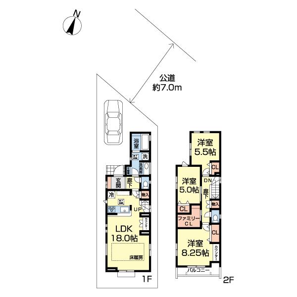 足立区佐野２丁目　１号棟 間取り図画像