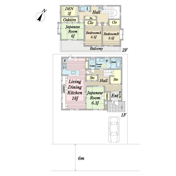 海楽2丁目戸建 間取り図画像