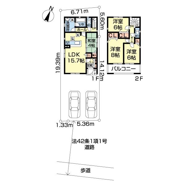 川越市寺尾第１７　１号棟 間取り図画像