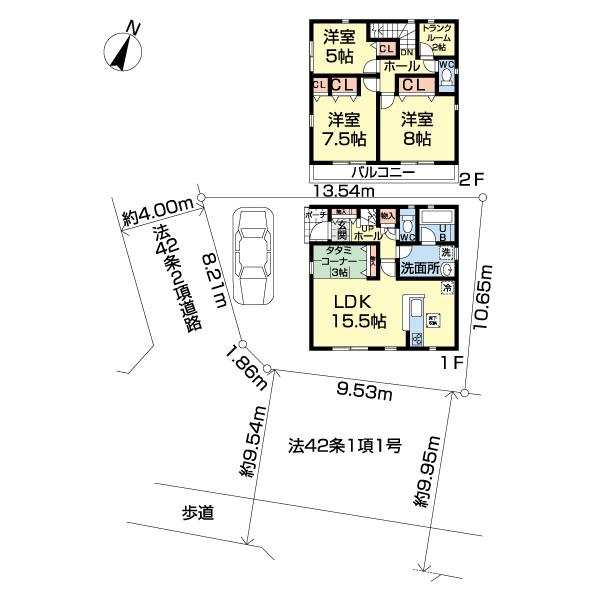 川越市寺尾第１７　３号棟 間取り図画像