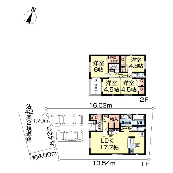川越市寺尾第１７　４号棟 間取り図画像