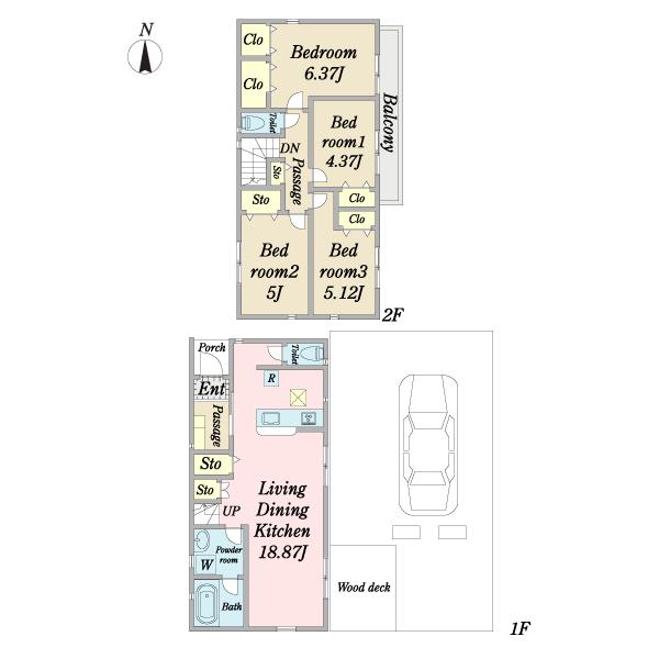 松江２丁目戸建 間取り図画像