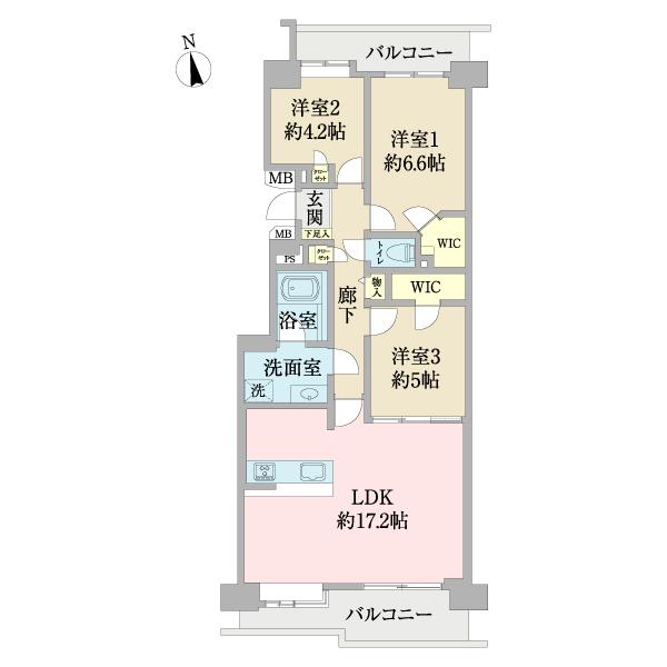 パーク・ハイム狛江３号棟（0504） 間取り図画像