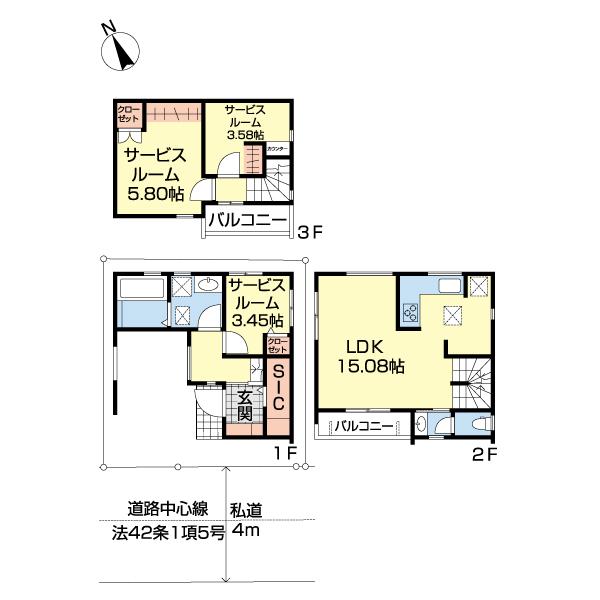 市川市大洲４１０①　１号棟 間取り図画像