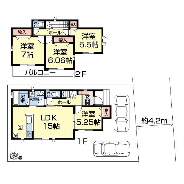 川越市中台元町1丁目23番　新築分譲住宅　C号棟 間取り図画像