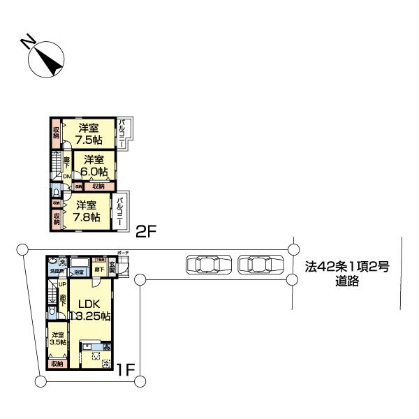 八潮市鶴ケ曽根Ⅱ　１号棟 間取り図画像