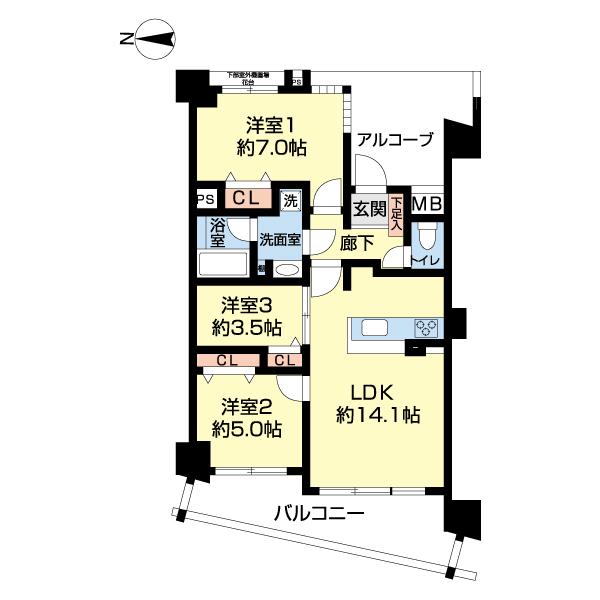 コナ・ヴィレッジ調布国領 間取り図画像