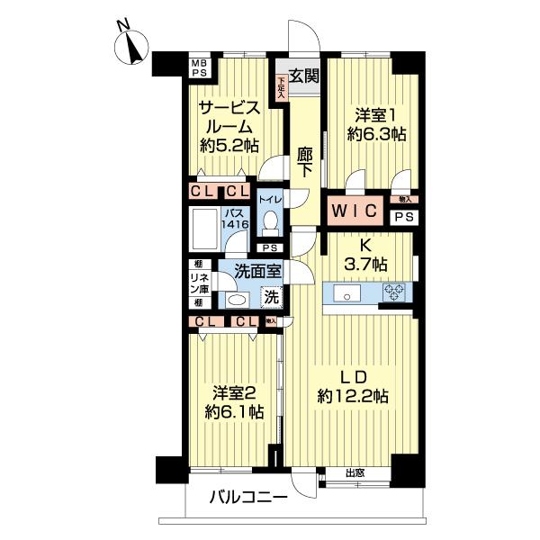 ライオンズマンション溝の口（0804） 間取り図画像