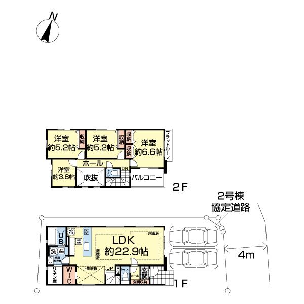 松戸市平賀１０期　２号棟 間取り図画像