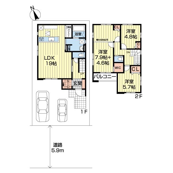 成田市土屋１期　１号棟 間取り図画像