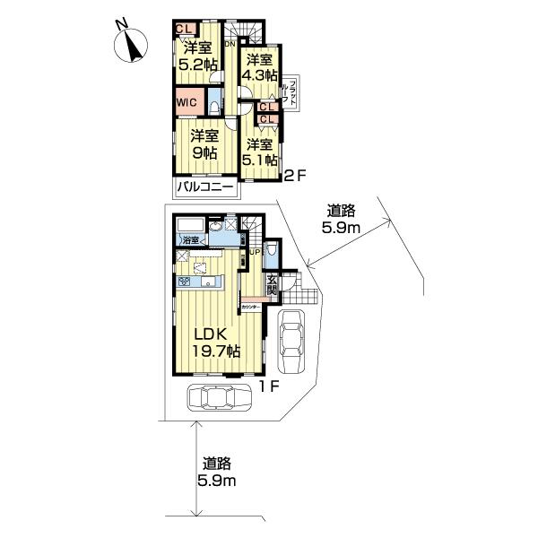 成田市土屋１期　２号棟 間取り図画像