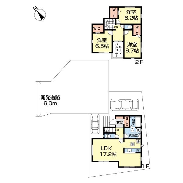鎌ヶ谷市中佐津間　７号棟 間取り図画像