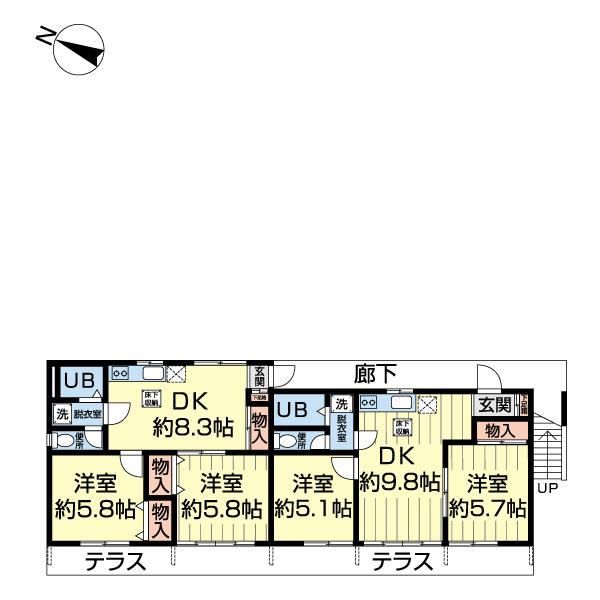 川口市大字芝アパート 間取り図画像