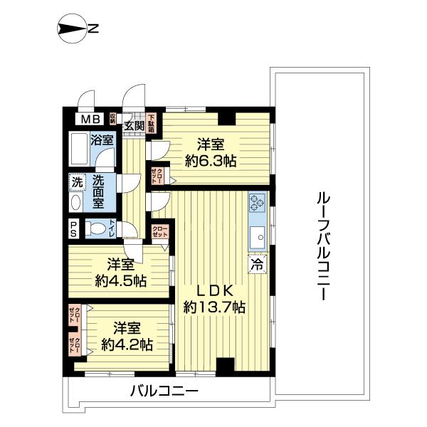 ライオンズマンション西新井（0315） 間取り図画像