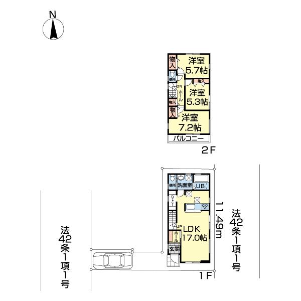 小平市小川東町第４　１号棟 間取り図画像