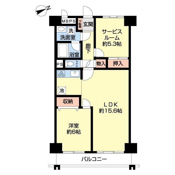 パールハイム川越 間取り図画像