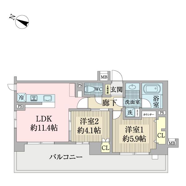 グランスイート桜新町（0208） 間取り図画像