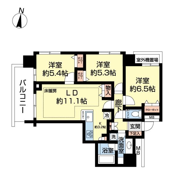 ブランズタワー南千住（2401） 間取り図画像