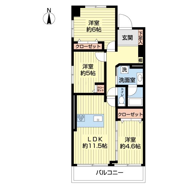 メゾンエクレーレ南千住（0208） 間取り図画像